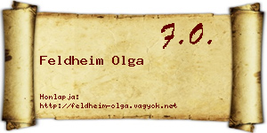 Feldheim Olga névjegykártya